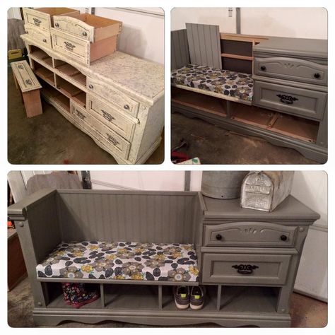 Repurposed Dresser, Entertainment Center Kitchen, Dressers Makeover, Reupholster Furniture, Entertainment Center Repurpose, Entertaining Decor, Entertainment Center Decor, Diy Entertainment Center, Old Dressers