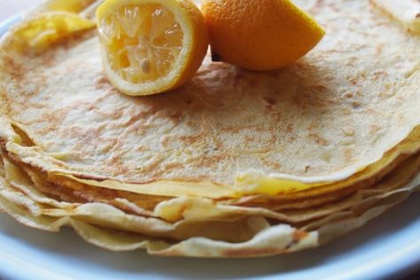 A Quire of Paper Pancake Batter Recipe, Lemon Crepes, Recipe Paper, Simple Sugar, Shrove Tuesday, Pancake Stack, Lemon Sugar, Pancake Day, Healthy Dessert Recipes