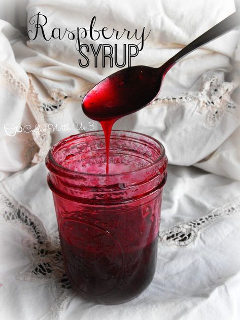 Homemade Raspberry Syrup, Simple Syrup Recipes, Homemade Syrup, Raspberry Recipes, Raspberry Syrup, Random Aesthetic, Dessert Sauces, Syrup Recipe, Sweet Sauce