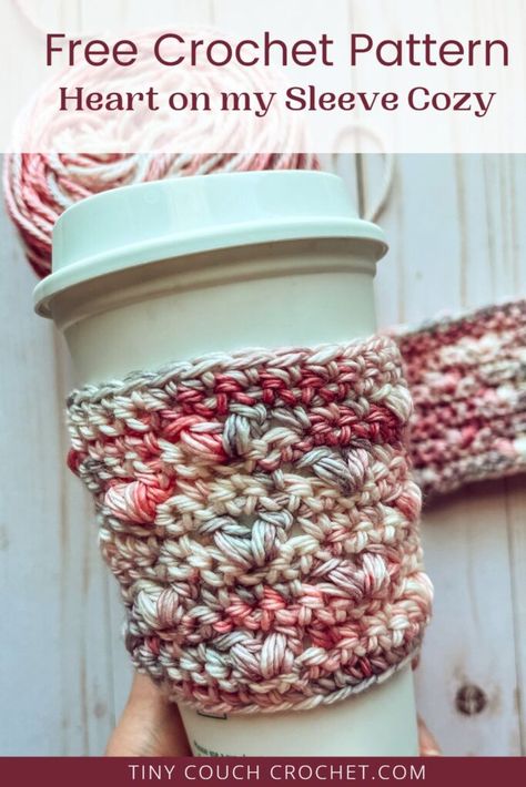 Crochet Drink Cozy Free Pattern, Crochet Koozies, Crochet Phone Case Pattern Free, Coffee Koozie, Coffee Sleeve Pattern, Crochet Cozies, Wine Cozy, Cup Cozy Crochet Pattern, Coffee Cozy Pattern