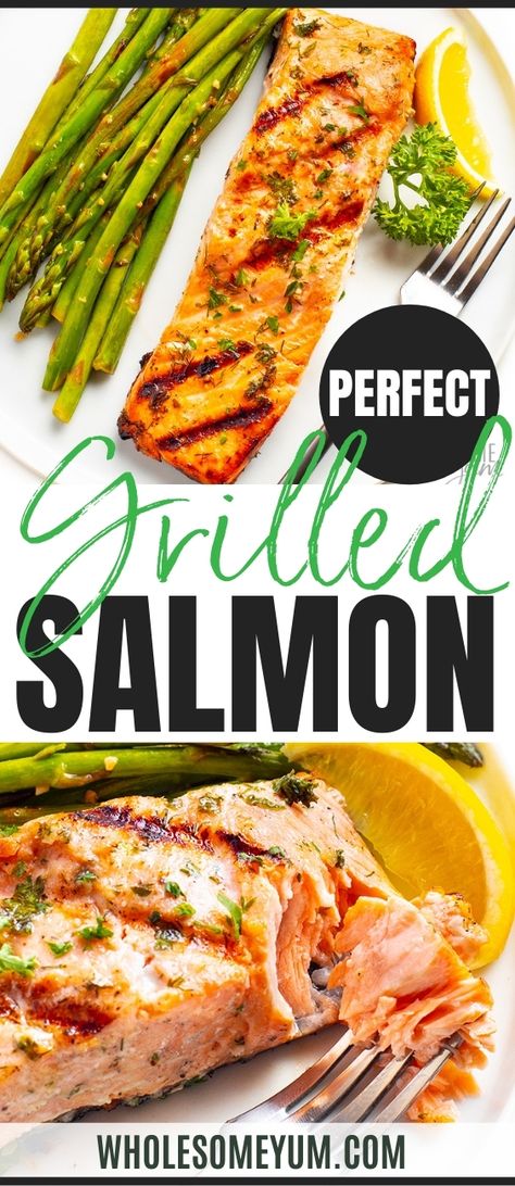 Easy Grilled Salmon, How To Grill Salmon, Grill Salmon, Grilled Salmon Recipe, Salmon Marinade, Recipes List, Grilled Salmon Recipes, Easy Recipes For Beginners, Lost 50 Pounds