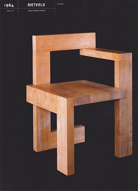 Gerrit Rietveld  1963 Gerrit Rietveld, Dutch Furniture, Diy Holz, Creative Furniture, घर की सजावट, Woodworking Furniture, Wooden Chair, Kraken, Unique Furniture