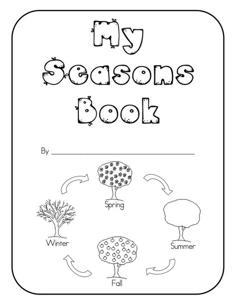 What the cover looks like  Here is a sample page                                  You can grab the PDF version here Ocean Worksheets, Seasons Kindergarten, Kindergarten Spelling Words, Kindergarten Spelling, Seasons Preschool, Seasons Lessons, Seasons Worksheets, Weather Worksheets, Summer Worksheets