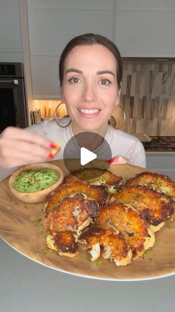 Stella Drivas 🇬🇷🇺🇸 on Instagram: "COMMENT ‘RECIPE’ to receive a direct link to this recipe in your DMs inbox ✨These CRISPY PARMESAN CAULIFLOWER STEAKS are next level and don’t forget the delicious avocado side dip. 

Full recipes are on my site: https://hungryhappens.net/crispy-parmesan-cauliflower-steaks/

Καλή Όρεξη 🇬🇷
💙Stella" Parmesan Cauliflower Steaks, Crispy Parmesan Cauliflower, Avocado Dip Recipe, Hungry Happens, Parmesan Cauliflower, Full Recipes, Roasted Vegetable Recipes, Cauliflower Steaks, Cooked Veggies