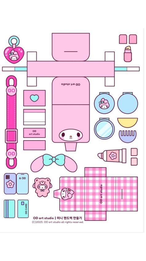 Paper Doll Craft, Diy Hello Kitty, Free Printable Paper Dolls, Paper Doll Printable Templates, Hello Kitty Crafts, Hello Kitty Clothes, Paper Toys Template, Cool Paper Crafts, Paper Doll Template