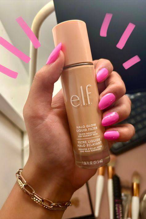 Not Cakey Makeup, Elf Halo Glow, Elf Foundation, Halo Glow Liquid Filter, Best Cheap Makeup, Cakey Makeup, Halo Glow, Light Foundation, Makeup Order