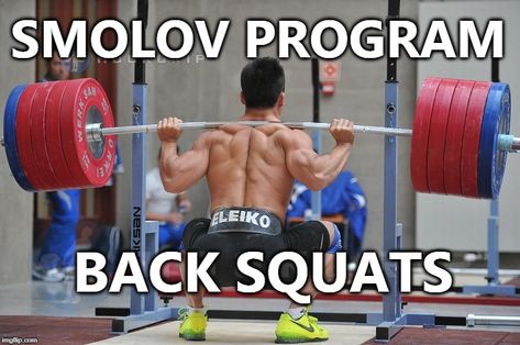 Smolov Squat Program (13 weeks) Squat Strength Program, Russian Squat, Weightlifting Program, Squat Program, Back Squat, Strength Program, Bodybuilding Program, Back Squats, Natural Bodybuilding