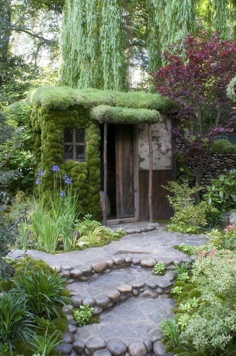 chelsea flower show...so beautiful Moss Covered, Cob House, Earthship, Diy Pergola, Chelsea Flower, Forest Fairy, Backyards, Outdoor Life, Garden Paths