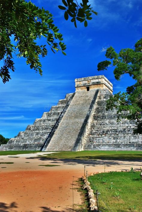 Pyramid of Kukulcan, Chichen Itza, Mexico Stock Image - Image of ruin, structure: 23472589 Pyramids Mexico, Things To Do In Cancun, Cancun Tours, Chichen Itza Mexico, Beach Art Deco, Art Deco Hotel, Lifeguard Tower, Mayan Ruins, Cancun Mexico