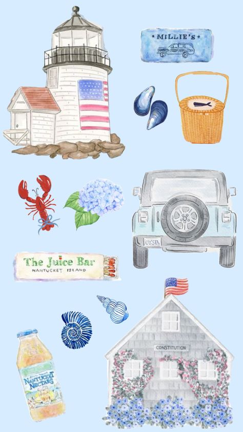 #nantucket Nantucket Aesthetic, Cape Cod Aesthetic, Coastal Wallpaper, Note Doodles, Birthday Card Craft, Artsy Pictures, Coastal Life, Phone Wallpaper Patterns, Blue Wall Art