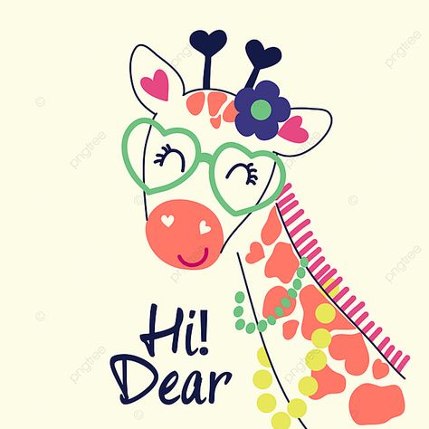 Kids Graphics, Father's Day Greetings, Kids Background, Tshirt Printing Design, Cute Giraffe, Shirt Print Design, Cute Cartoon Animals, Design Girl, Shirt Printing