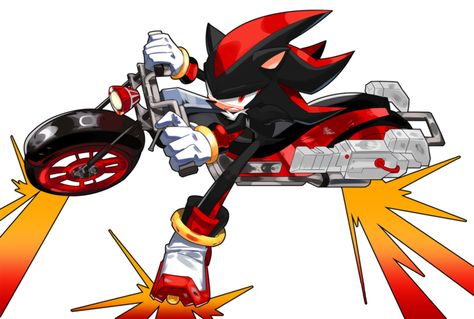 Fits him pretty well Sonic Riders, Team Dark, Shadow And Maria, Sonic Heroes, Gaming Stuff, Sonic Franchise, Hedgehog Art, Shadow Pictures, Sonic And Shadow