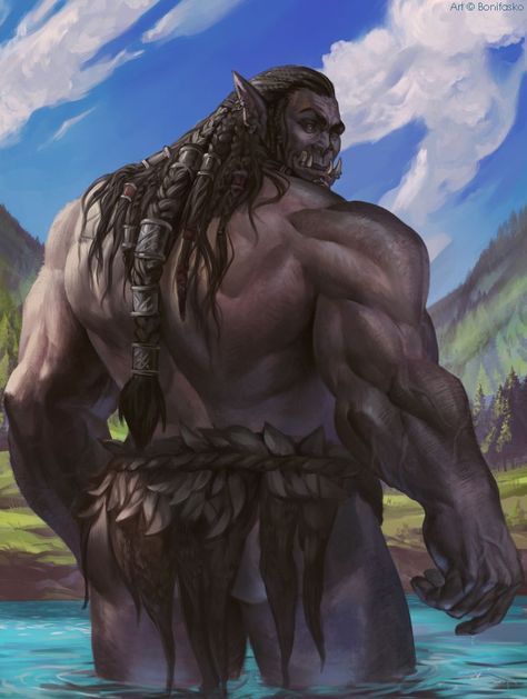 Warcraft Orc, Male Body Drawing, Male Art Reference, Non Human, Animated Man, Bleach Characters, Fantasy Male, Wow Art, Weird Creatures