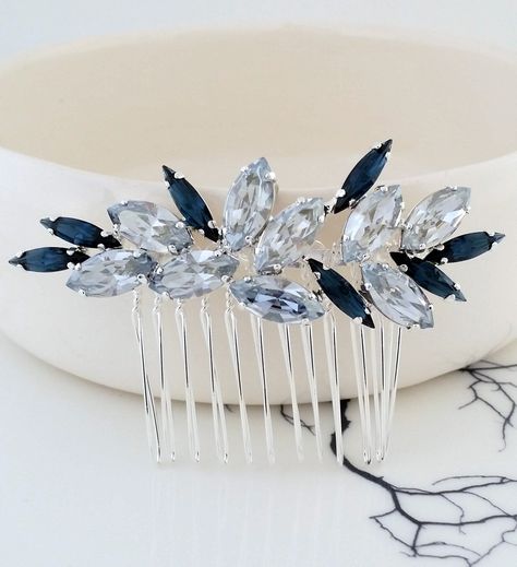 "✤ Can be made with any Swarovski colors. Please contact me. ✤ Size approx - 3.2 cm x 1.7 cm at the widest points (1.25 x 0.67 inches) ✤ Matching bracelets are available here: https://etsy.me/3avqzqd ✤ Matching hair combs are available here: https://etsy.me/2TOweSk ✤ Matching necklaces are available here: https://etsy.me/2GbzD5K ✤ Available in other metal finishes at the drop down menu. ✤ Made with CRYSTALLIZED™ - High-quality genuine Swarovski crystals. ✤ Stud/post Earrings. Clip-on earrings ar