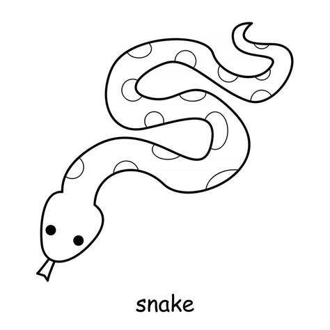 How To Draw Snake, Snake Easy Drawing, How To Draw A Snake, Easy Snake Drawing, Haiwan Liar, Snakes Drawing, Snake Draw, Snake Black And White, Pics Of Snakes