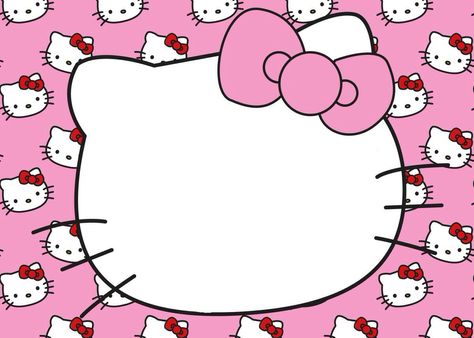 Hk Hello Kitty Birthday Invitations, Hello Kitty Baby Shower, Hello Kitty Birthday Theme, Hello Kitty Invitations, Label Produk, Hello Kitt, Hello Kitty Printables, Hello Kitty Baby, Hello Kitty Birthday Party