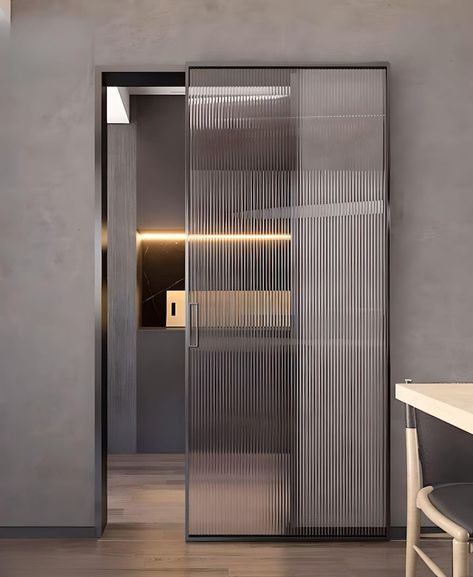 Modern Sleek Minimalist Glass Sliding Door - Etsy UK Fry Reglet, Glass Sliding Door, Elegant Doors, Painted Paneling, Door Furniture, Sliding Glass Door, Bespoke Design, Sliding Door, Modern Aesthetics