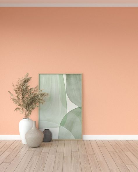 Peach Baby Room, Peach Wall Color, Peach Color Wall, Peach Colored Rooms, Colors For Rooms, Peach Living Rooms, Kitchen Wall Color, Peach Paint Colors, Olive Decor