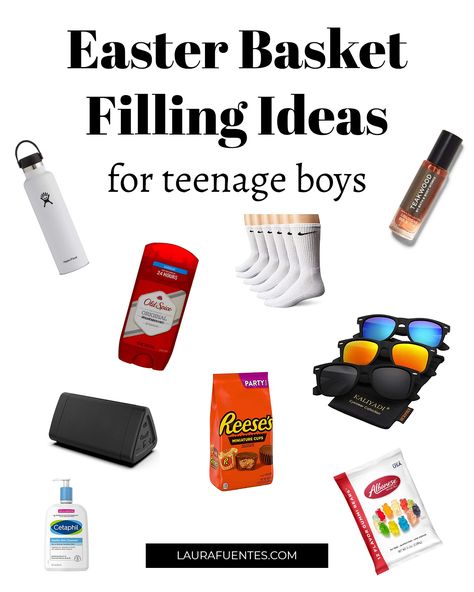 Easter Ideas For Teen Boys, Boy Brr Basket, Easter Basket Gift Ideas For Teen Boys, Easter Basket Ideas For 8-10 Year Boys, Teen Boy Easter Basket, Easy Easter Treats, Easter Basket Items, Peter Cottontail, Old Spice