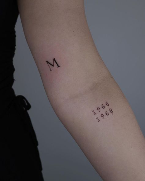 Significant Date Tattoos, Parents Date Tattoo, Same Birthday Tattoo, Tattoos For Multiple Kids, Date Birth Tattoo, Birth Dates Tattoo Ideas, Tatoos Date, Birth Dates Tattoo, You’re On Your Own Kid Tattoo