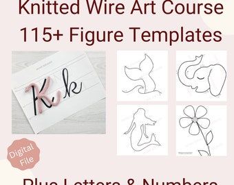 HomeIdealist - Etsy Norway Wire Braiding, Knitted Wire Art, Braiding Techniques, Victorian Sewing, Wire Letters, Alphabet Templates, Knitted Wire, Shape Templates, Art Templates