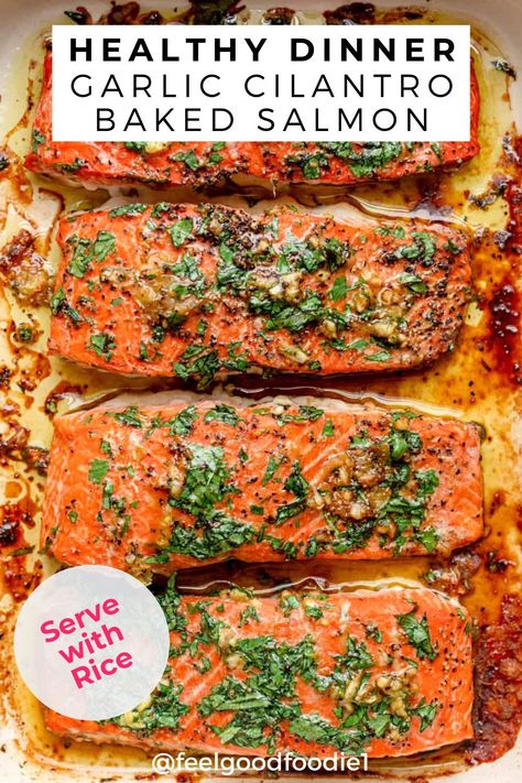 Salmon Cilantro Recipes, Cilantro Salmon Recipes, Whole Salmon Fillet Recipes Baked, Cilantro Salmon, Weeknight Meal Ideas, Salmon Recipes Oven, Salmon Recipes Baked Healthy, Cilantro Recipes, Healthy Eating Meal Plan