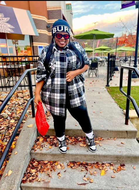 Oversized Flannel Shacket ( Multiple Colors) PlusSizeSummerStyle #summervivibes #plussizefashionista #ootd #plussizequeen #plussize #summerfashion. https://whispers-in-the-wind.com/the-ultimate-plus-size-outfit-guide-summer-in-style/?425 Plus Size Winter Outfits Black Women, Plus Size Flannel Outfits, Black And White Flannel Outfit, Oversized Flannel Outfits, Shacket Outfit Women, Flannel Shirt Outfit, Curvy Casual Outfits, Plus Size Summer Fashion, Trip Outfit