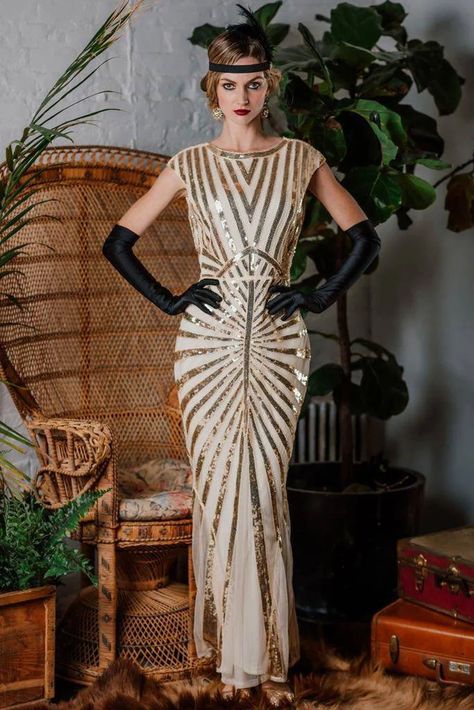 Sequin Art, Retro Stage, Caroline Dress, Retro Fashion Outfits, Art Deco Dress, Gatsby Dress, Standard Dress, Dress Retro, 1920s Dress