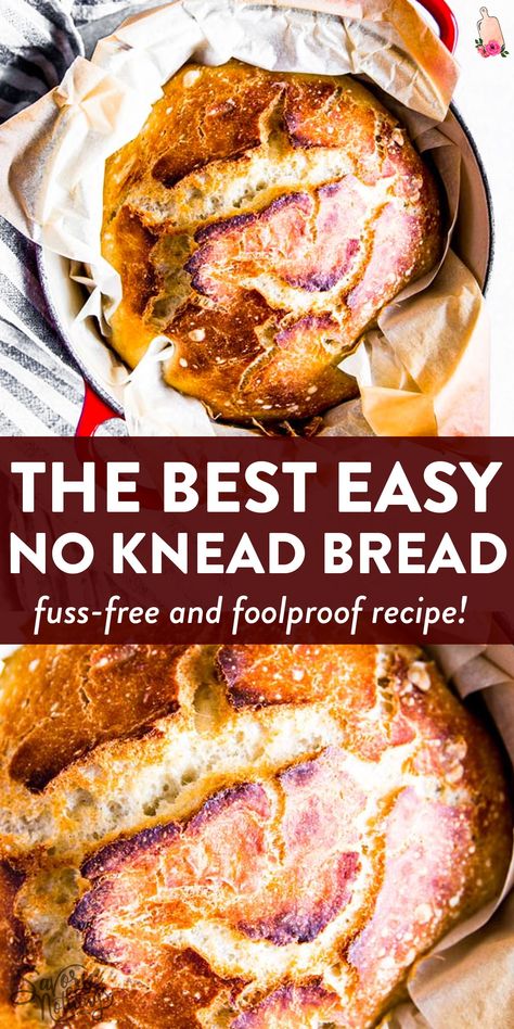 This is the best No Knead Bread Recipe out there! It's so simple, absolutely no fussing (none of that folding madness!) and turns out perfect every time! Homemade bread in a pinch - quick and easy! | #recipe #easyrecipes #dutchoven #dutchovenrecipes #homemade #fromscratch #bread #breadrecipes #homemadebread #baking #bakingrecipes No Knead Bread Recipe, Dutch Oven Bread, Knead Bread Recipe, Knead Bread, Best Bread Recipe, No Knead Bread, No Knead, Quick Bread Recipes, Food Challenge