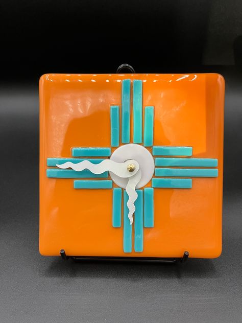 Fused Glass Clocks Design, Fused Glass Clocks, Elephant Coloring, Fused Glass Panel, Elephant Coloring Page, Yellow And Turquoise, Fused Glass Dishes, Glass Fusion Ideas, Fused Glass Artwork