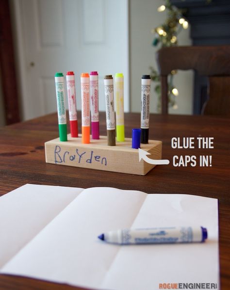 Marker Holder, Wooden Marker Holder, Classroom Marker Storage, Marker Holder Classroom, Diy Marker Holder, Diy Marker Storage, Wood Crayon Holder, Organizing Crayons And Markers For Kids, Diy Marker