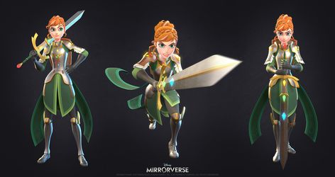 ArtStation - Princess Anna - Disney Mirrorverse, Brendan Cheatham Mirrorverse Disney, Disney Mirrorverse, Anna From Frozen, Anna Disney, Novel Ideas, Nickelodeon Cartoons, Disney Games, Princess Anna, Princess Inspired