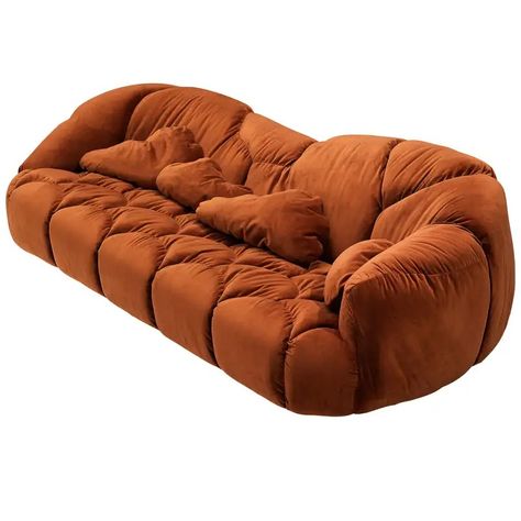 orange cloud couch Asymmetrical Sofa, American Sofa, 1970s Furniture, Sofa Cloud, Cloud Couch, Cloud Sofa, Modern Leather Sofa, Curved Sofa, Brown Sofa