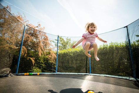 Joy - jumping trampoline. Little child enjoys jumping on trampoline - outside in , #Ad, #trampoline, #jumping, #Joy, #backyard, #enjoys #ad Toddler Home Activities, Trampoline Ideas, Garden Trampoline, Jumping Trampoline, Squat Jump, Kat Diy, Best Trampoline, Backyard Activities, Digital Story