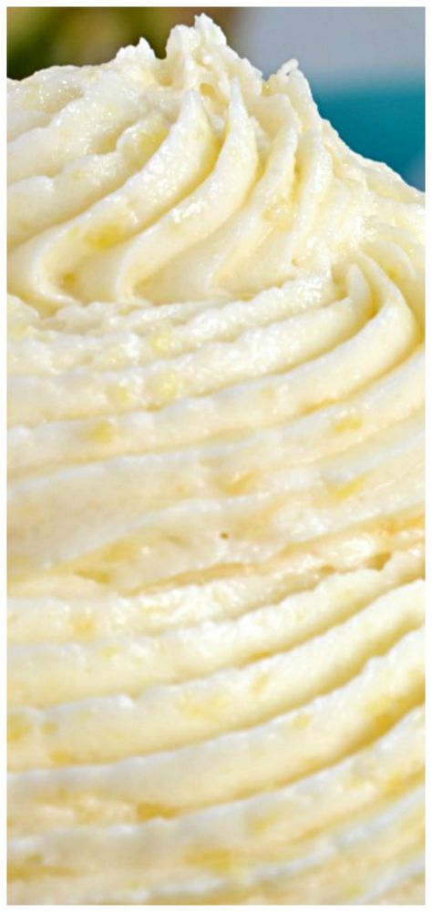 Dole Whip Pineapple Cream Cheese Butter Frosting Cake Decorating Funny, Pineapple Cream Cheese Frosting, Butter Frosting Recipe, Pineapple Frosting, Pineapple Cream Cheese, Frost Cupcakes, Cream Cheese Butter, Lemon Sugar Cookies, Cream Pies