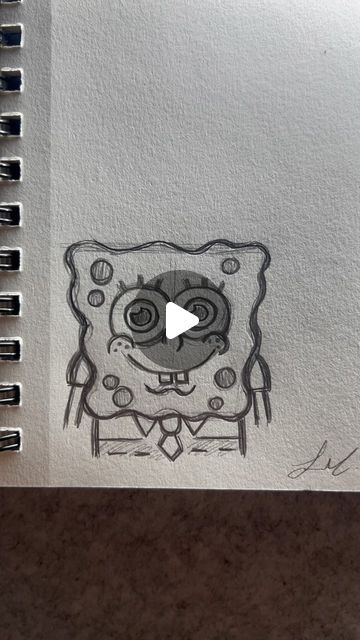 @inthehandsoflando on Instagram: "Cartoon. #artistsoninstagram #howto #tutorial #spongebob #drawing" How To Draw A Spongebob, Easy Bored Drawings, Big Doodles Easy, Spongebob Drawings Easy Cute, Easy Drawings Sketches Tutorial, How To Draw Hair Short, Spongebob Cute Drawing, How To Draw Astronaut, How To Draw Spongebob Step By Step