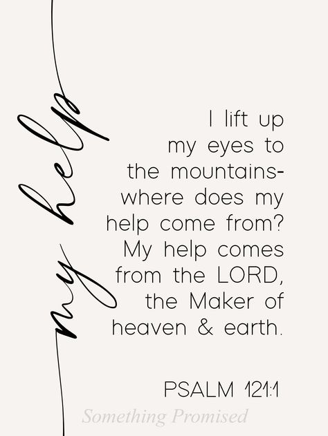 "\"I lift up my eyes to the mountains-where does my help come from? My help comes from the LORD, the Maker of heaven & earth.\" Psalm 121:1 Here is a little about your vintage metal print & the process: These prints are made with sturdy stainless steel metal and printed using a special heat transfer process which literally burns the image into the metal creating a unique enamel finish that is not only beautiful but is also durable and long-lasting. Your print is then mounted with rusted Unique Bible Verses, Shekinah Core, Bible Phrases, Bible Quotes For Women, Bible Verse Wall Decor, Inspirational Life Lessons, Bible Verse Background, Psalm 121, Bible Quotes Images