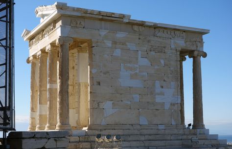 Temple of Athena Nike, 421-05 B.C.E., marble, Acropolis, Athens Temple Of Athena Nike, Temple Of Athena, Art Through The Ages, Athens Acropolis, History Images, Greek Art, Acropolis, Grand Staircase, Ways To Travel