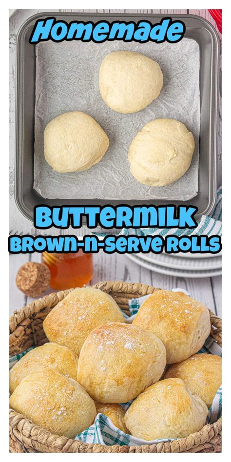 Lightly sweetened with honey, these make ahead, buttermilk dinner rolls are light and tender. Instructions for making homemade brown-n-serve rolls. Freeze beautifully! Buttermilk Rolls Homemade, Buttermilk Dinner Rolls, Buttermilk Rolls, Homemade Buttermilk, Quick Breads, Bread Machine, Gluten Free Bread, Bread Rolls, Dinner Rolls