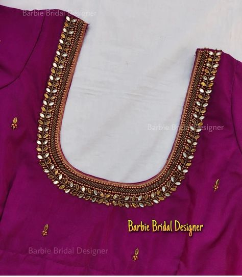 Copper Bead Aari Work Blouse, Blouse Back Neck Designs Latest Simple Aari Work Designs, Aari Motif, Simple Aari Work, Green Blouse Designs, Maggam Designs, Peacock Drawing, Aari Design, Latest Bridal Blouse Designs