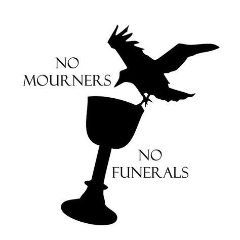 Six of Crows -- No Mourners No Funerals No Mourners No Funerals Aesthetic, No Mourners No Funerals Tattoo, Six Of Crows Tattoo Ideas, Six Of Crows Tattoo, Dregs Tattoo, Crows Aesthetic, No Mourners No Funerals, Knife Drawing, Grisha Trilogy