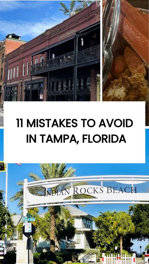 Check out these 11 Mistakes to Avoid in Tampa, Florida. Tampa, Florida, is a vibrant city known for its beautiful beaches, rich history, and bustling nightlife. However, to make the most out of your visit, you'll want to avoid these mistakes. Moving To Tampa Florida, Tampa Beach, Tampa Beaches, Tampa Riverwalk, Indian Rocks Beach, Ybor City, Canada Travel Guide, Travel Captions, Its Beautiful