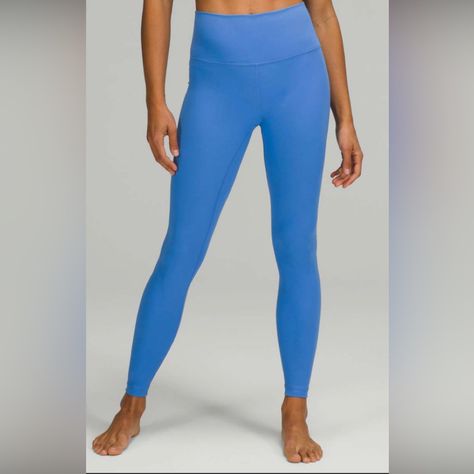 Brand New With Tags Lululemon Wunder Unders In Blue Nile Size 6. New And Unworn. Blue Lululemon Leggings, Lululemon Collection, Lululemon Tights, Ruched Leggings, Blue Lululemon, Blue Leggings, Lululemon Leggings, Seamless Leggings, Tight Leggings