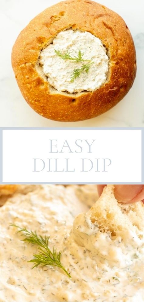 Classic and flavorful, this easy dill dip recipe is always a crowd-pleaser for holidays, game days and summer gatherings. The flavors really pop in this dill veggie dip with the help of dried herbs and spices (hello, Beau Monde dip!). Dill Dip With Beau Monde, Dill Dips, Fresh Dill Dip, Easy Dill Dip, Dill Veggie Dip, Dill Dip Recipe, Dill Dip Recipes, Yummy Appetizers Parties, Make Ahead Brunch