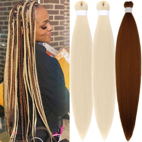 Box Braids Blonde, Box Braids Knotless, Small Box Braids Hairstyles, Brown Box Braids, Dipped Hair, Box Braid Hair, Colored Box Braids, Braids Knotless, Small Box Braids