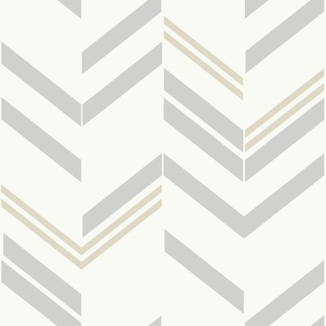 RoomMates 28.18 sq. ft. Grey Chevron Stripe Peel and Stick Wallpaper Temporary Decorating, Chevron Wallpaper, Monochrome Wall, Trellis Pattern, Grey Chevron, Peel Stick Wallpaper, Chevron Stripe, Geometric Wallpaper, Burke Decor