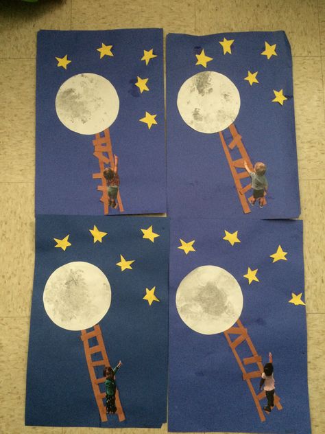 Papa please get the moon for me Papa Get The Moon For Me Craft, Papa Please Get The Moon For Me Activity, Papa Please Get The Moon For Me Craft, Day And Night Crafts For Kids, Space Preschool, Prek Crafts, Space Crafts For Kids, Fall Preschool Activities, Art Activities For Toddlers