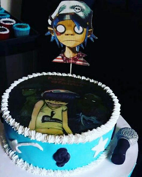 Silly Monkey, Gorillaz Art, Cute Birthday Cakes, Gorillaz, Amazing Cakes, Cool Bands, Birthday Ideas, Birthday Cake, Humor