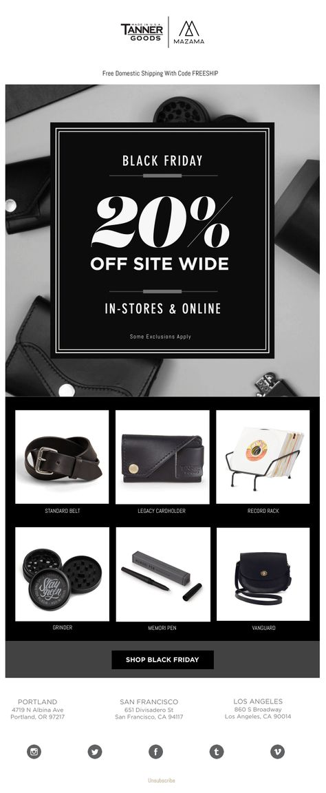 5 Black Friday Email Campaign Ideas You Could Use Right Now! - Vision6 Black Friday Email Design, Black Friday Graphic, Black Friday Advertising, Black Friday Email, Black Friday Marketing, Black Friday Campaign, Black Friday Design, Creative Typography Design, Holiday Emails