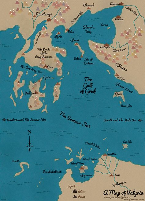 A Map of Valyria, Essos-A Song of Ice & Fire on Behance Game Of Thrones Map, Hbo Tv Shows, Got Map, Breathing Fire, George Rr Martin, Targaryen Art, Game Of Thrones Funny, Song Of Ice And Fire, Gra O Tron